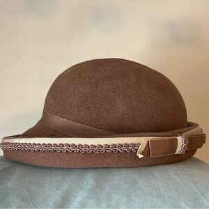 Vintage Peachbloom Velour Valerie Modes Hat